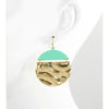 Hammered Gold/Color Earrings - The Mimi Boutique