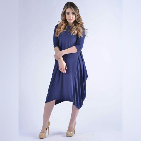 Georgiana Dress -Blue Navy - The Mimi Boutique