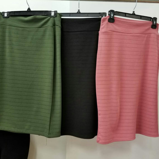 Ribbed Stretchy Skirt - The Mimi Boutique
