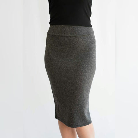 KMW Charcoal Pencil Skirt - The Mimi Boutique