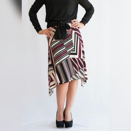Cranberry Side Tail Skirt - The Mimi Boutique