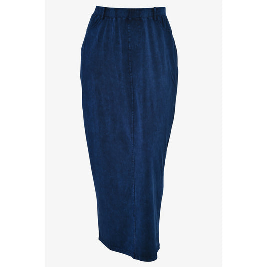Mineral Wash Straight Long Skirt By Drama - The Mimi Boutique
