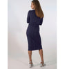 Boho Chic Dress: Stitched Navy/Camel Kintsugi - The Mimi Boutique