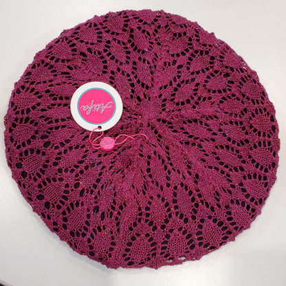 Lightweight Metallic Beret/Snood Atifa - The Mimi Boutique