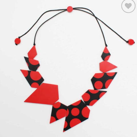 Sylca Necklace: Polka Dot Lexi Red