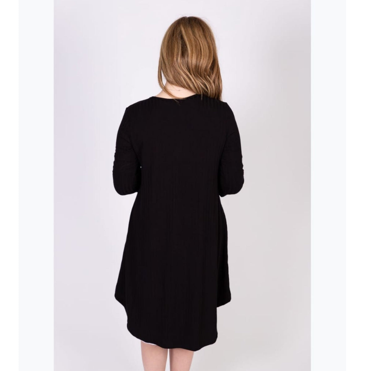 High Low Top by KMW-Black 3/4 Sleeves