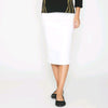 Ponti Ivee Straight Skirt: White 25"