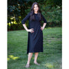 Penny Dress -Solid Black Jersey Swing