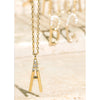 Gold ABC Rhinestone Necklace (Short)