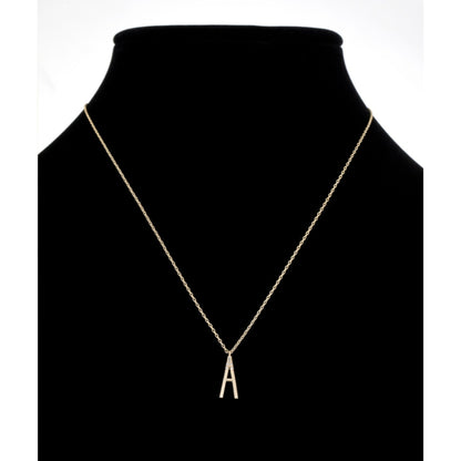 Gold ABC Rhinestone Necklace (Short)