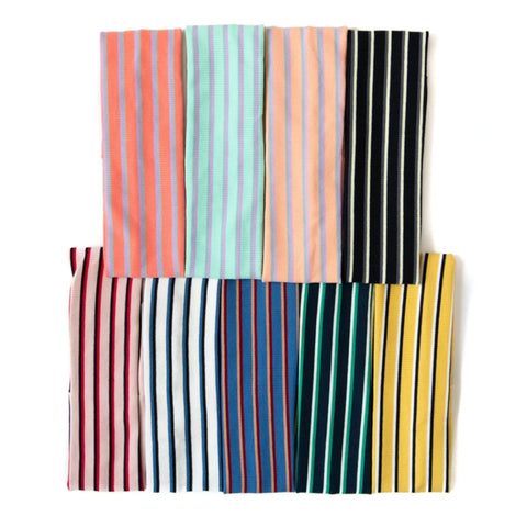 Preppy Stripe Headbands by Nicsessories:  Skinny Flat