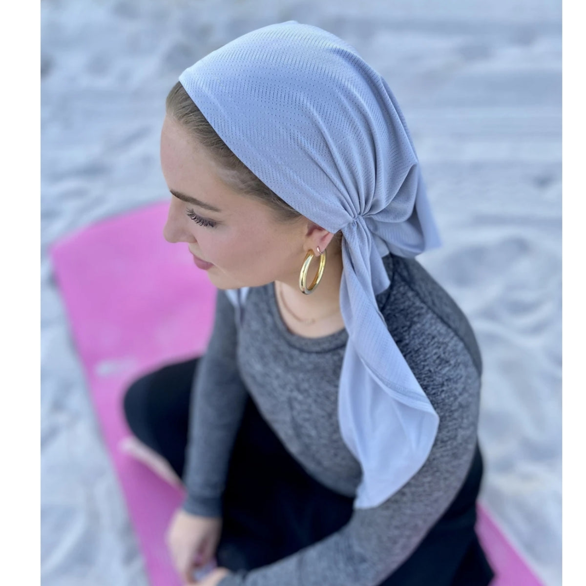 Dri Fit SB Pre-Tied Headscarf: Grey