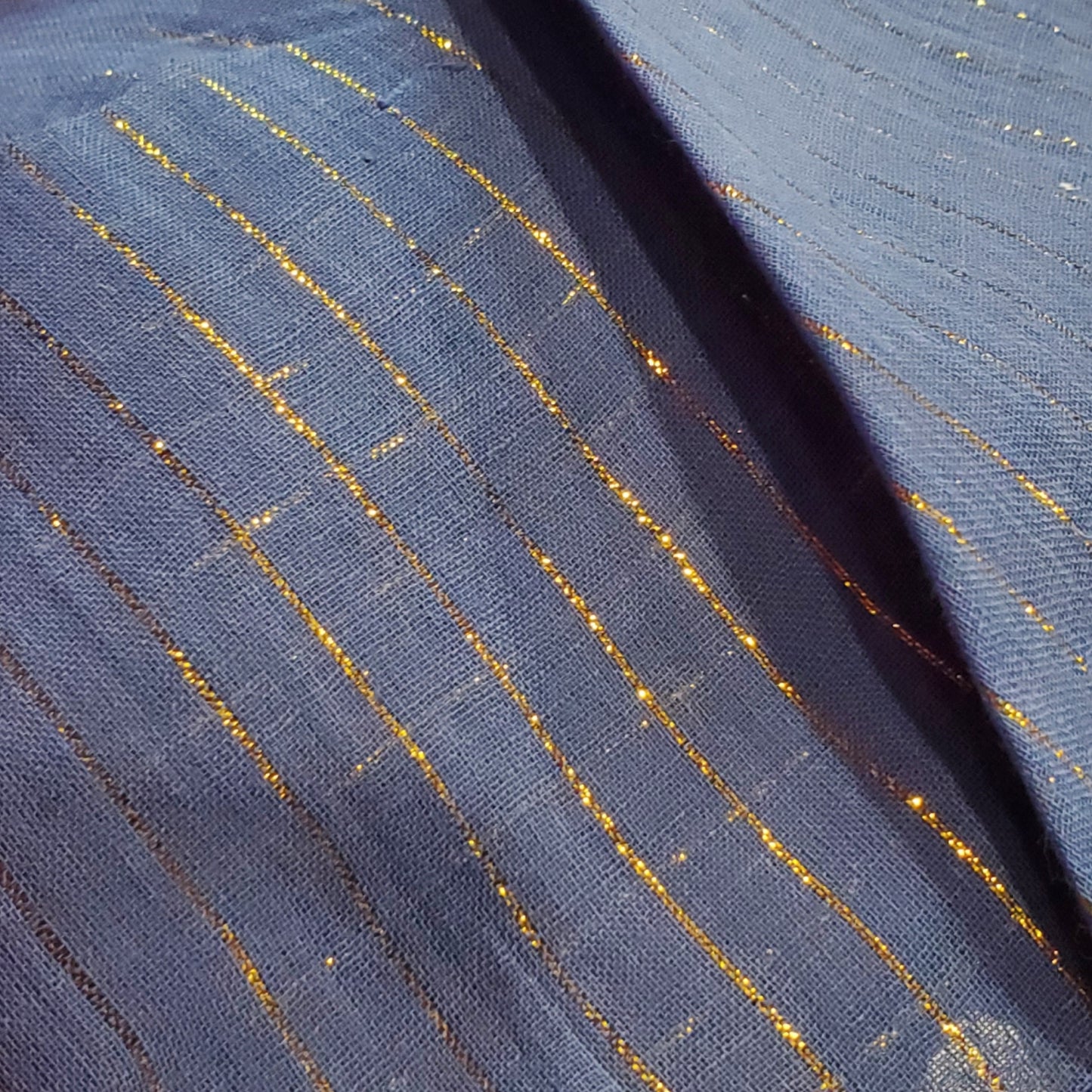 Gold Thread Classic Open Back Pretied Israeli Thicker Cotton Lurex Tichel - The Mimi Boutique
