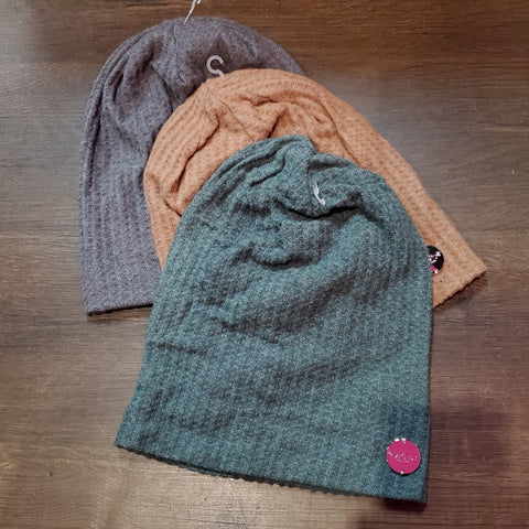 Winter Waffle Beanie by Pink Dot