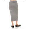 Modal Midi Slim Skirt: Heather Grey