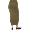 Modal Midi Slim Skirt: Lighter Olive