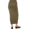 Modal Midi Slim Skirt: Olive