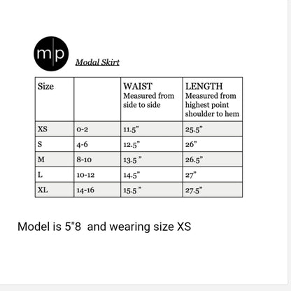 Modal Slim Skirt: White - The Mimi Boutique