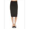 Modal Slim Pencil Skirt:  Black