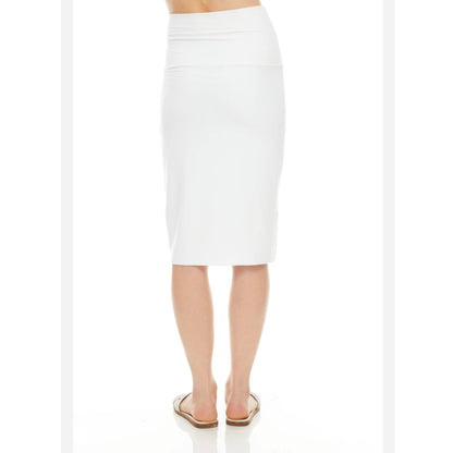 Modal Slim Skirt: White - The Mimi Boutique