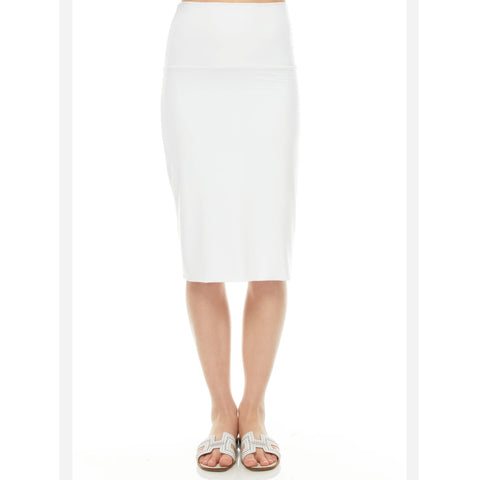 Modal Slim Skirt: White