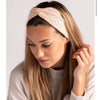 Everly Gold Shimmer Knit Headband by Valeri