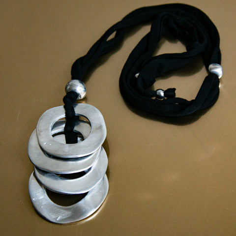 Four Circle Aluminum Necklace by Mikah