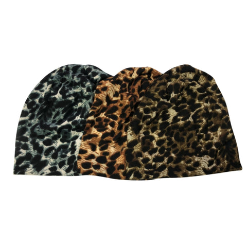 Large Leopard Sweater Beanie by Dacee