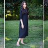Penny Dress -Solid Black Jersey Swing