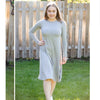 Penny Dress-Solid Grey Jersey Swing