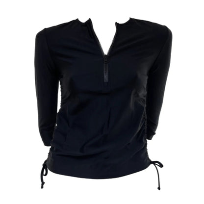 Leah Swim Top: Black