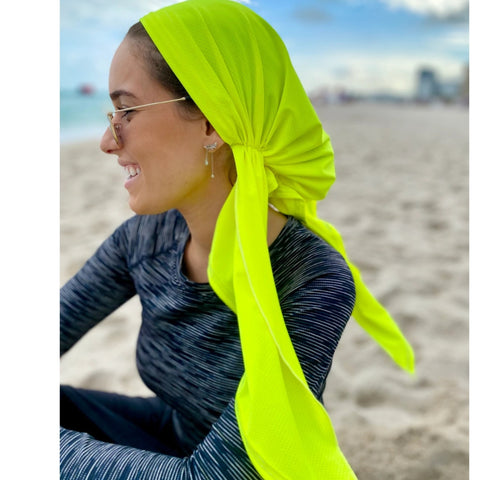 Dri Fit SB (Open & Pretied) Headscarf: Neon Yellow
