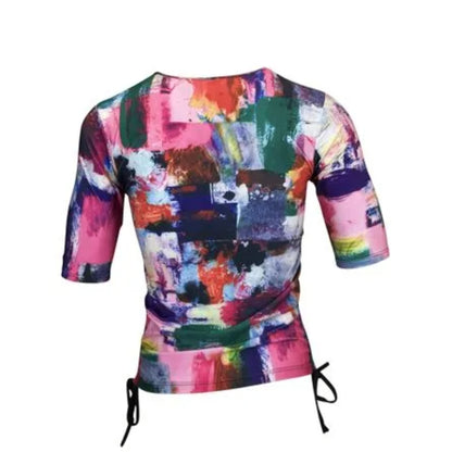 Noa Swim Top: Abstract Art