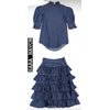 Denim Ruffle Skirt by Sara Navon