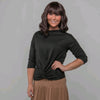 Twist Hem Shirt: Black