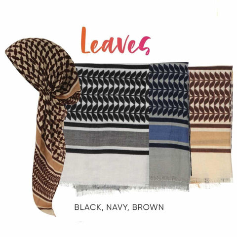 Dacee Pre Tied Headscarves: Leaves
