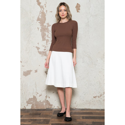 Ponti Ivee Aline Skirt:  Ivory 25"