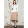 Ponti Ivee Aline Skirt:  Tan 25"