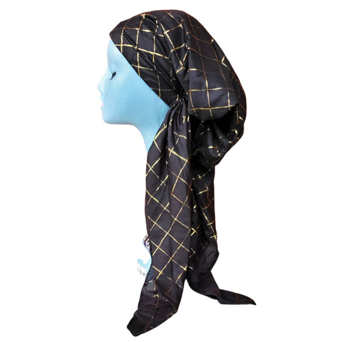 Metallic Criss Cross Atifa Metallic Pre-Tied Headscarf