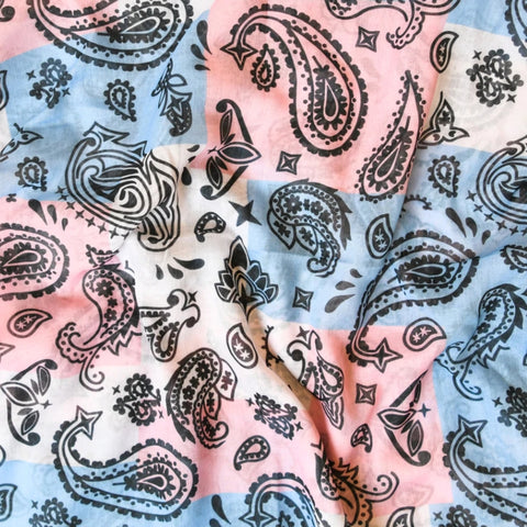 Colorblock Paisley Tichel by Nicsessories