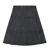 Sabrina Stonewash 3 Tiered Skirt: Black