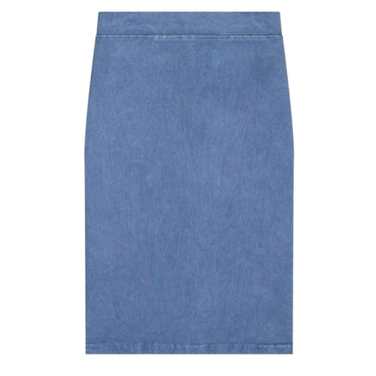 Sabrina Stonewash Denim Pencil Skirt Light Blue