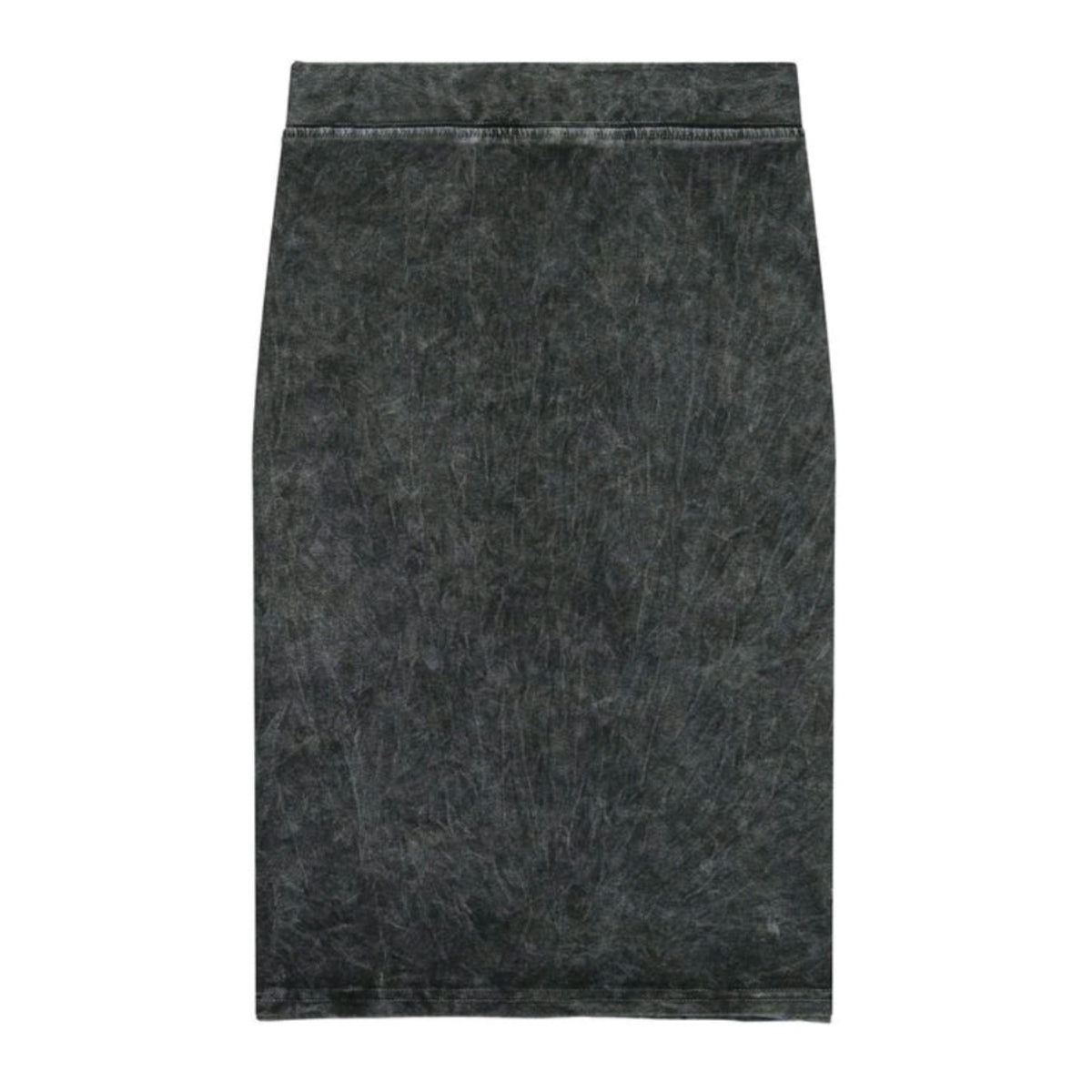 Sabrina Stonewash Denim Pencil Skirt Black
