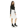 Simone Knit Pleated Skirt 25" Winter White