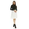 Simone Knit Pleated Skirt 25" Winter White