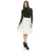 Simone Knit Pleated Skirt 25" Winter White
