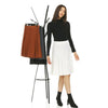 Simone Knit Pleated Skirt 25" Winter White