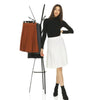 Simone Knit Pleated Skirt 25" Heather Grey