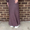 Piped Textured Midi Skirt Cocoa