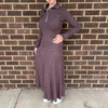Piped Textured Midi Skirt Cocoa